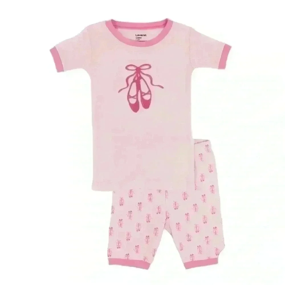 Leveret Ballerina Pink Cotton Pajamas Size 6 Years